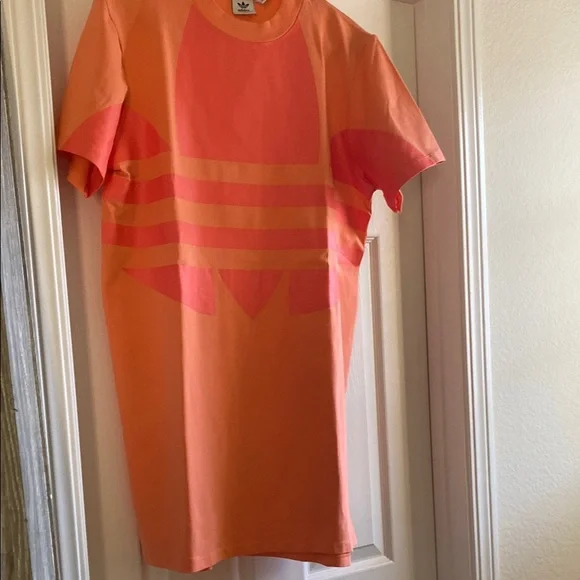 adidas Dresses Adidas Bold Orange Tee With Graphic Poshmark
